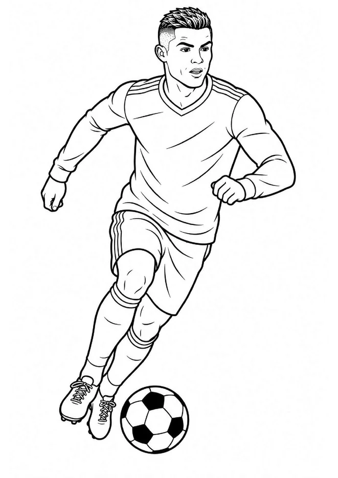 Desenhos do Cristiano Ronaldo para Imprimir e Colorir para imprimir e colorir - imagem 3